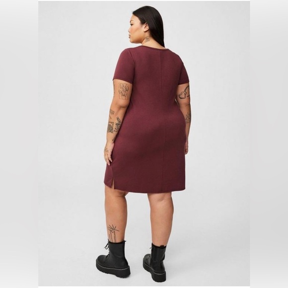 Mini Jersey Lace Up Shift Slit Dress size 3X (22-24) - Picture 2 of 5